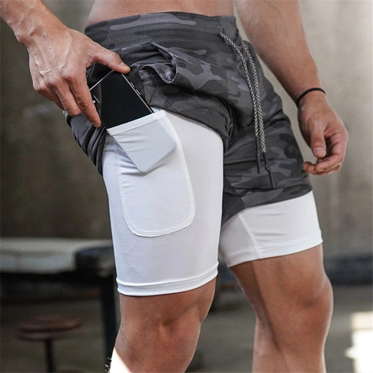 🔥Sommerschlussverkauf🔥Professionelle doppellagige Sportshorts für Herren mit mehreren Taschen