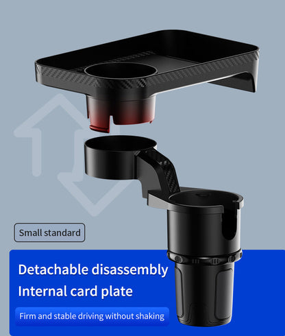 🔥Auto-Getränkehalter-Expander-Adapter (einstellbar) - Multifunktionale Auto-Essplatte, 360 Grad drehbare Becherpositionsablage für Auto-Getränkehalter, Auto-Essplatte