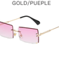 👓Rechteckige randlose Vintage-Sonnenbrille mit klaren Gläsern💥