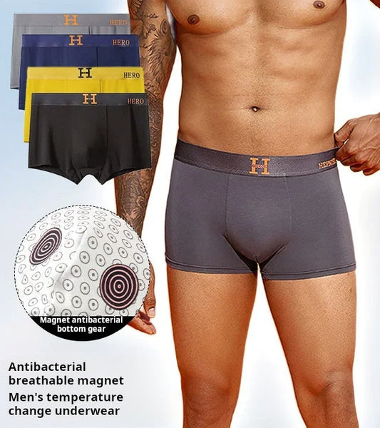 🔥Kaufen Sie 1 und erhalten Sie 2PCS🔥Herren Sport Ice Cool Anti-bakterielle Magnetische Therapie Unterwäsche mit Temperatur-sensitivem atmungsaktivem Material