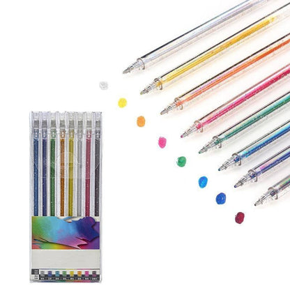 🔥Weihnachtsverkauf - 49% Rabatt🎨 Glitzer-Gelstift-Set🎄Leuchtende Farben, grenzenlose Kreativität