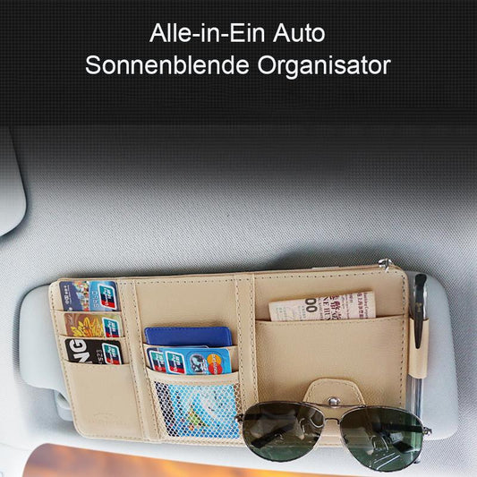 Alle-in-Ein Auto Sonnenblende Organisator