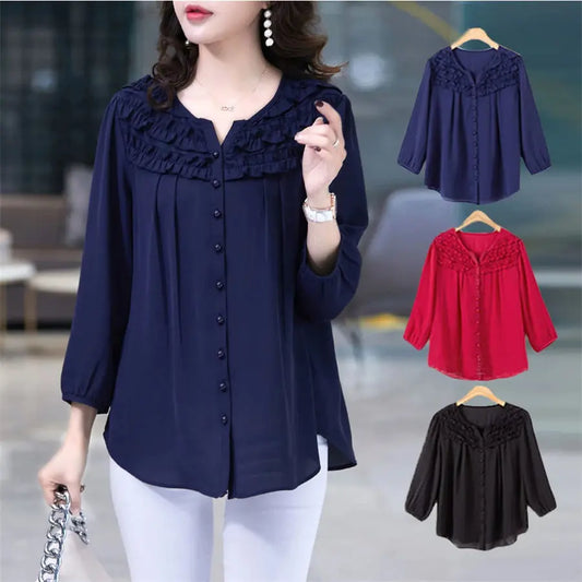 🌺 Chiffon-Bluse für Frauen （50% OFF）